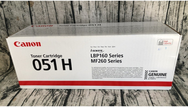 Canon 原廠高容量黑色碳粉匣 CRG-051H, 1個, 無貼紙, 黑色