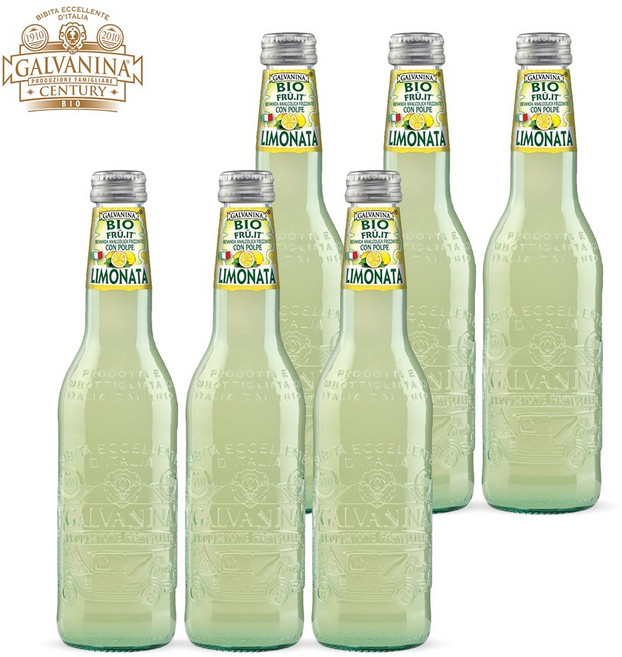 갈바니나 유기농 레몬 소다수 355ml X 6병 과일탄산, 6개