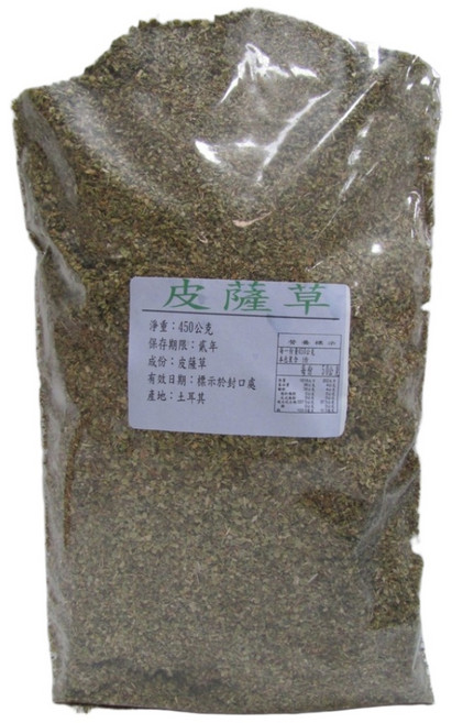 全壘打調味專家 俄力岡葉(皮薩草) - 義大利麵調味 烘焙燒烤必備, 450g, 1個