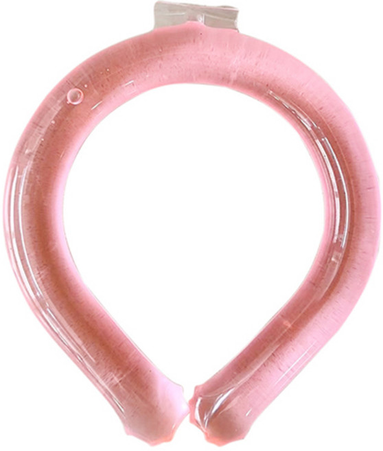 더위를 식혀줄 FOBIELLA 시원한 쿨링 얼음 넥밴드 아이스목걸이, 핑크, 1개