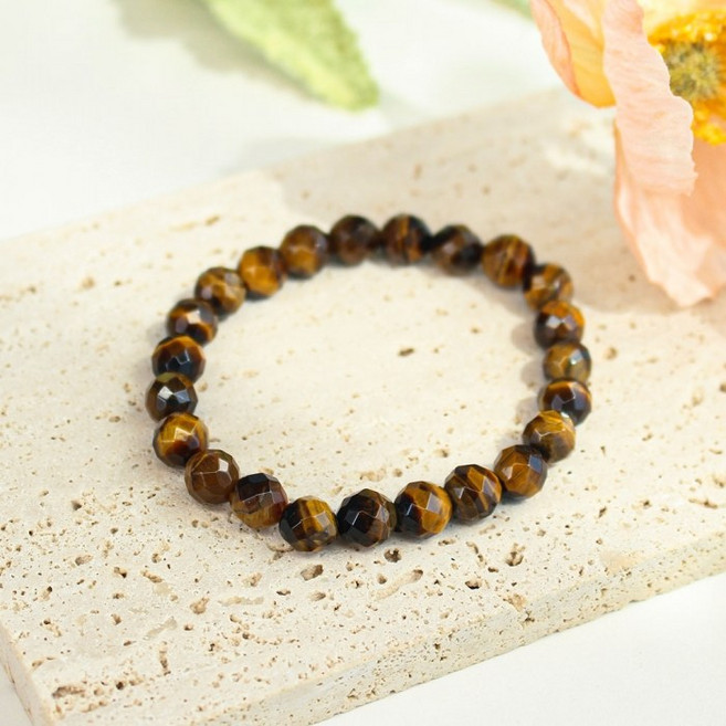 박씨상방 재물 사업성공운 호안석 컷팅 원석 팔찌 천연석 파워스톤 패션 염주