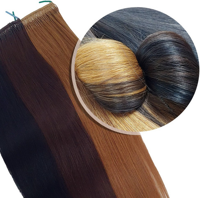 인모 땋기붙임머리 24인치 100가닥(반팩) 200가닥(한팩) 유팁 붙임머리 길이연장 리터치 시술 헤어재료, 반팩 100가닥(50g), 1개, #1