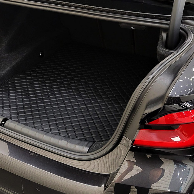 카위크 BMW 530I 520D 트렁크매트 G30, 블랙&블랙스티치, 가솔린=디젤, 5시리즈 F10 13년11월~17년