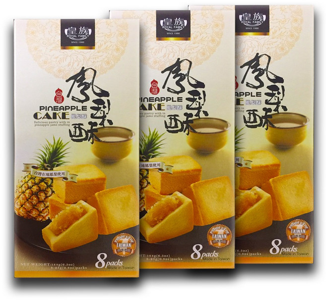 로열패밀리 펑리수 파인애플케익 184g, 3개