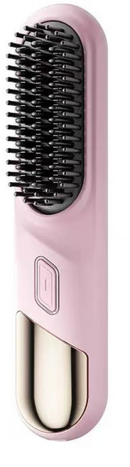 負離子直髮梳，無線便攜兩用直髮捲髮棒, 1個, 升級版:櫻花粉【頂配直髮梳】帶千萬負離子護髮