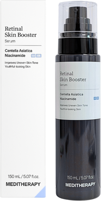 MEDITHERAPY 視黃醛肌膚修護精華液 150ml 積雪草 菸鹼醯胺 勻亮膚色 青春光采, 1件, 抗老修護A醛精華