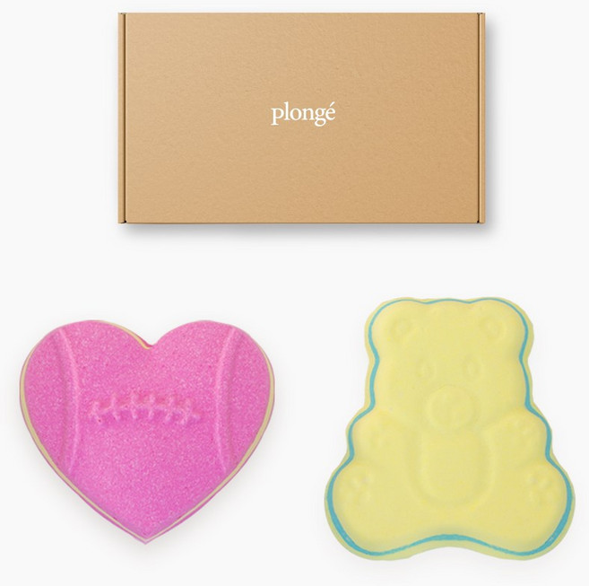 플롱제 버블 배쓰밤 2종세트 (하트그라운드 허니베어 허그) 거품 입욕제, 1개, 110g