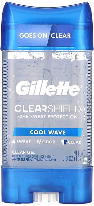Gillette Clear Shield 땀 억제제 데오도런트 쿨 웨이브 107g(3.8oz), GilletteClearShield땀억제제데오도런트쿨웨, 107g, 1개 - 쿠팡