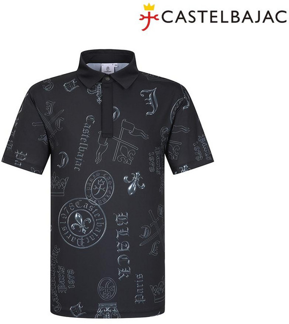 까스텔바작_ 남성 *인기상품* 블랙라인 전판 프린트 에리 티셔츠 (BK)_ BGEMTS307_ NC 유성점