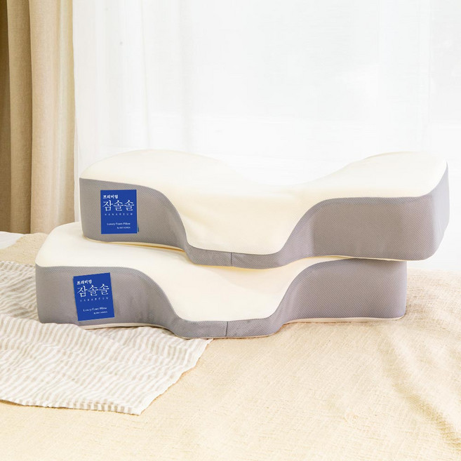 잠솔솔 메모리폼 기능성 경추베개, 메쉬아이보리, 1개