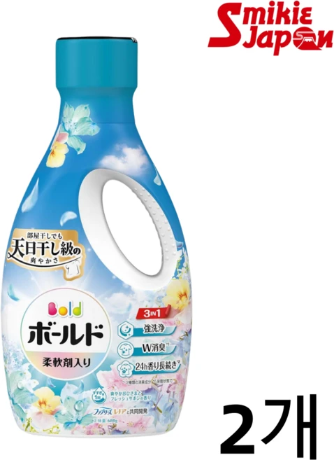 P&G 볼드 젤 세탁세제 사봉향 본품 일본직배송 세탁관리 도움, 2개, 680g - 쿠팡