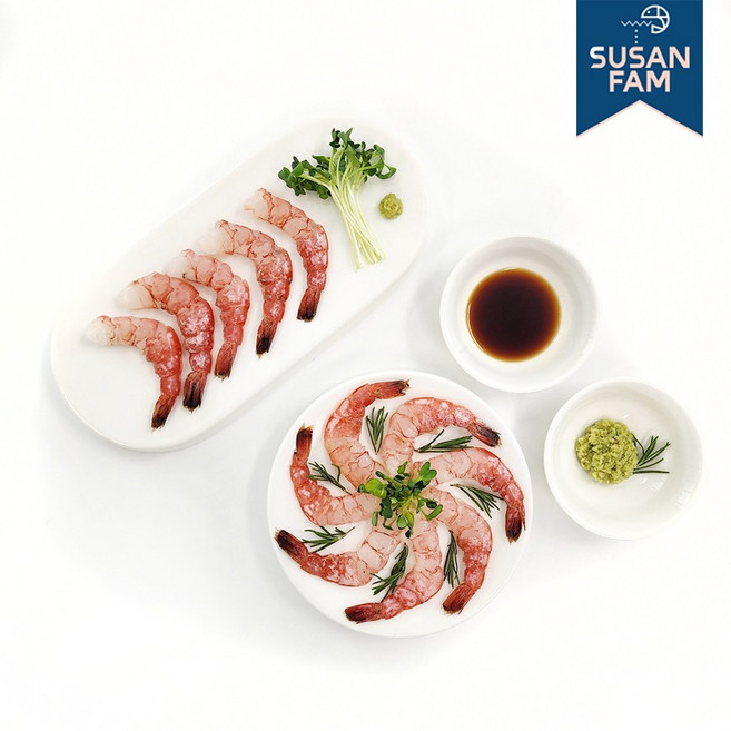 자연산 여수 깐 달마새우 200g (약25미) 손질 새우회, 1개