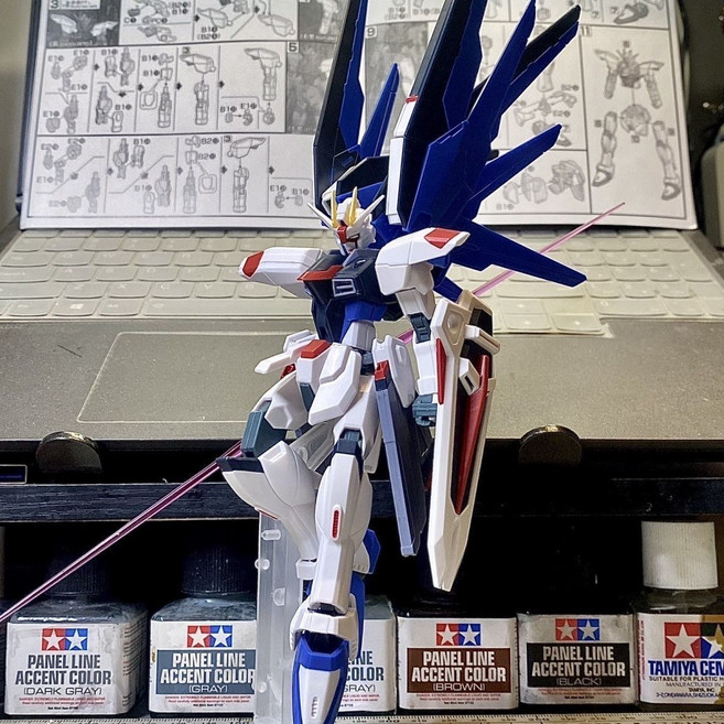 星動XD HG 新生自由 2.0 鋼彈模型 1/144 拼裝手辦玩具, 1個, JMS自由藍+送支架+水貼