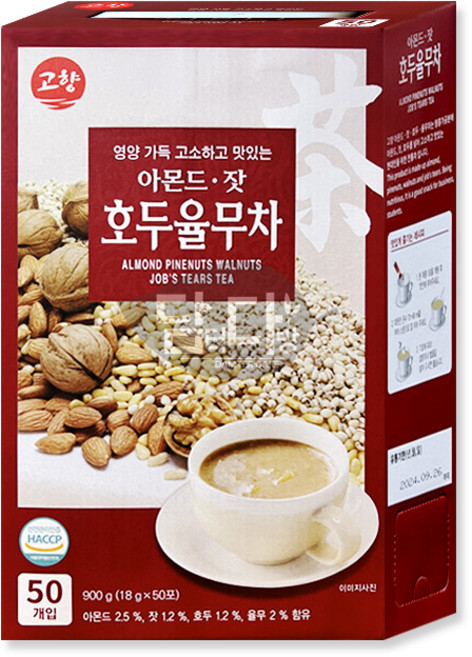 고향 아몬드잣호두율무차50포, 18g, 1개