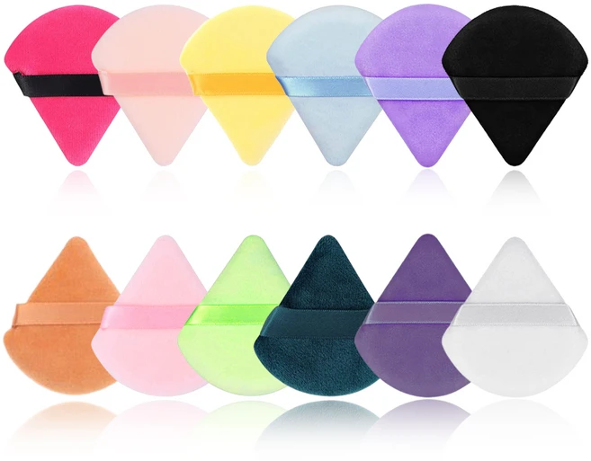 JAYH 극세사 퍼프 12개 1세트 (12컬러), 삼각 극세사 퍼프 1세트, 1개, 극세사 퍼프 1세트 - 쿠팡