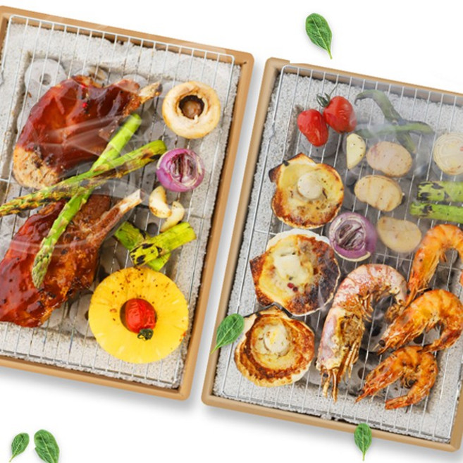 캠핑몽 바베큐그릴 캠핑 일회용 야외 숯불 화로 투타임 휴대용, 1개