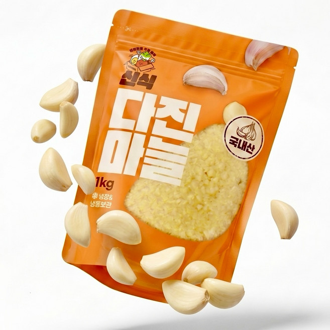 (특품) 100% 국내산 다진마늘 1kg 간마늘 제조 발송, 1개