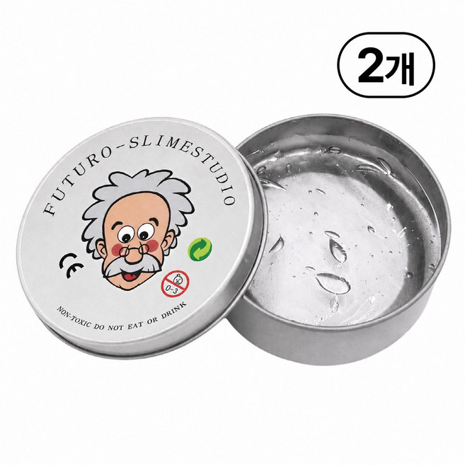 8위 - KC인증 퍼티 슬라임 박사퍼티 손에 안 묻는 유리퍼티, 투명, 45g, 2개