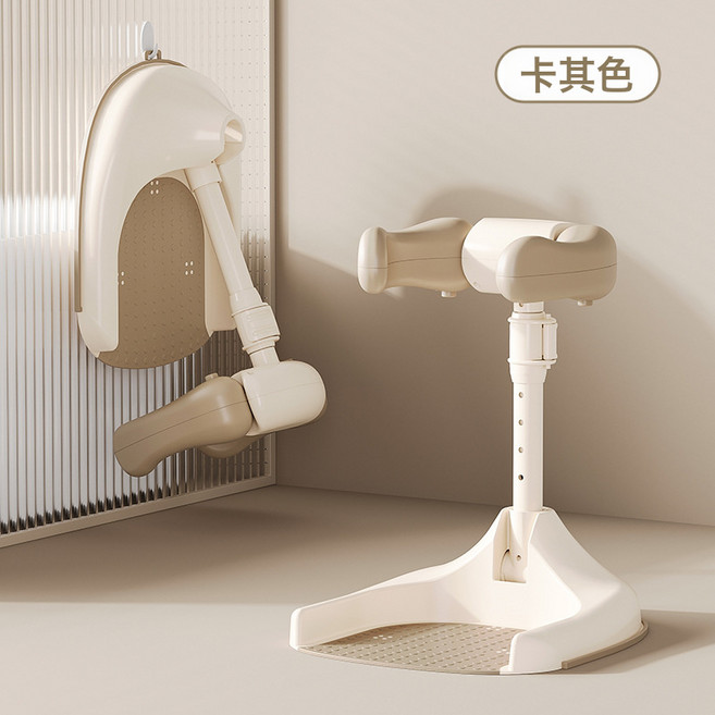 廠家直銷寶寶洗澡神器站立臺嬰幼兒洗浴澡盆兒童洗屁股盆寶寶浴架, 1個, 簡約款-卡其:如圖
