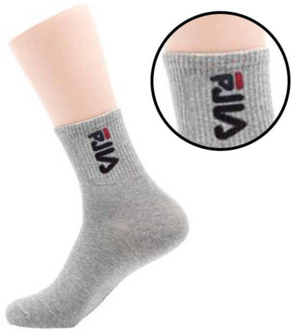 10매 TS7 국산 남성용 PILA 순면 스포츠 중목양말