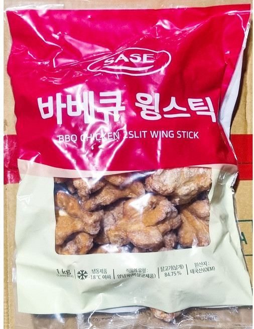 사세통상 바비큐 윙스틱 1kg 냉동 닭날개 업소용