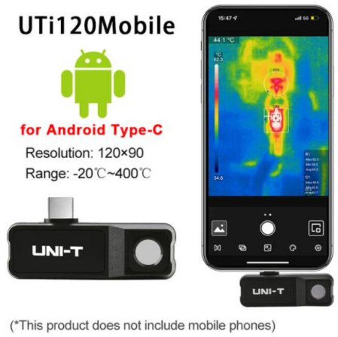 열화상카메라 UNIT UTi120MS UTi120Mobile 스마트폰 안드로이드 및 iOS 적외선, 1개