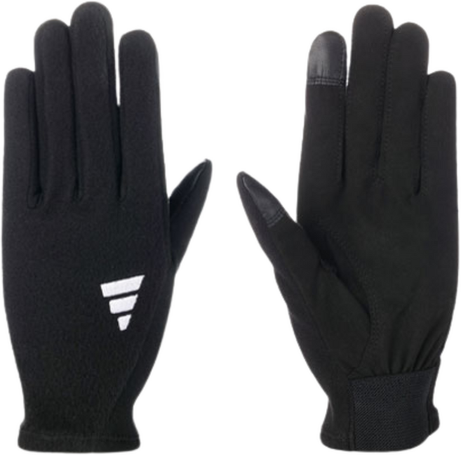 아디다스 FW 터치스크린 방한 골프장갑 양손착용 IA9612, 블랙, 1개