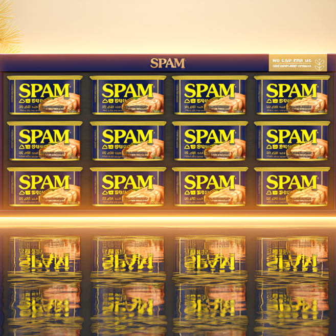 명절 선물용 선물세트 스팸 6호 + 쇼핑백 포함, 19세트