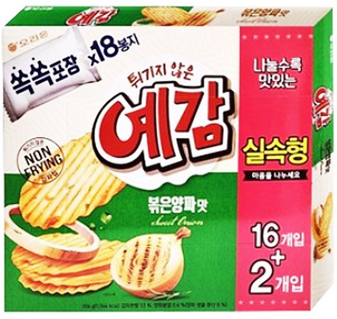 오리온 예감 볶은양파맛 306g 12개입 [박스], 12개