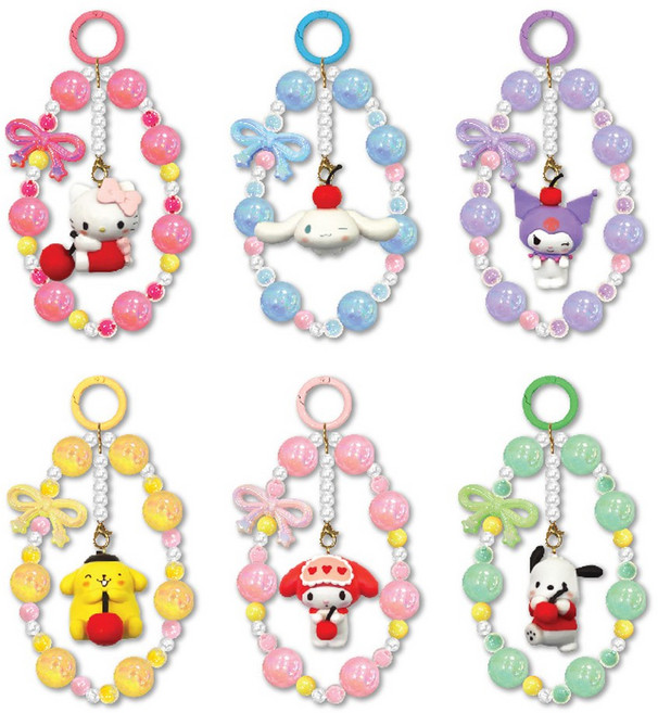 산리오 캐릭터 슈가팝 피규어 스트랩, 1P