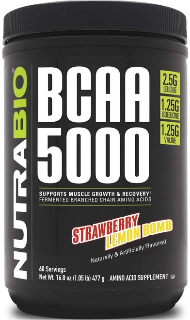 뉴트라바이오 BCAA 5000 스트로베리 레몬 밤, 1개 - 쿠팡