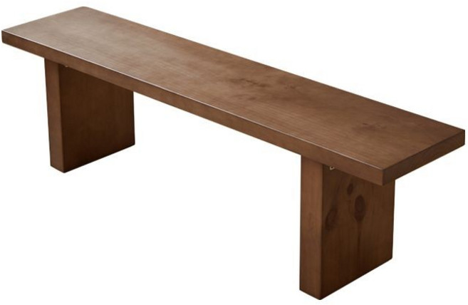 長板凳 長條凳 實木 北歐簡約 休息換鞋凳, 深胡桃,長140*寬30*高45, 1個