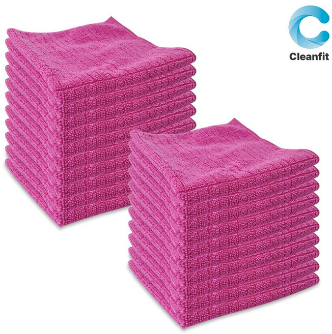 크린핏 바둑 극세사 행주 40x60cm, 40x60(분홍), 20개