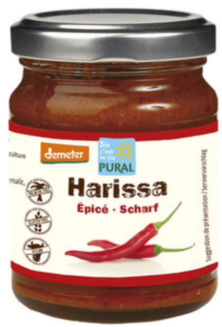 푸랄 Pural 페이스트 하리사 고추 양념 페이스트 (병), 1개, 125g