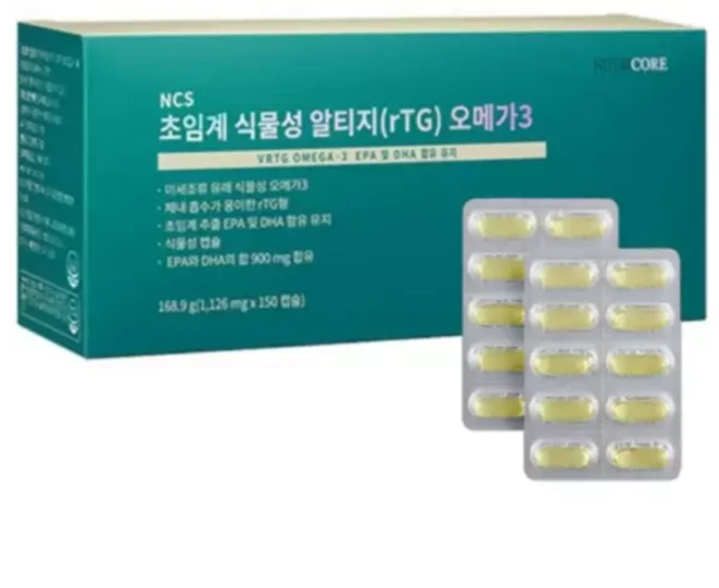 뉴트리코어 초임계 식물성 알티지 RTG 오메가3 30캡슐 1개월 553975