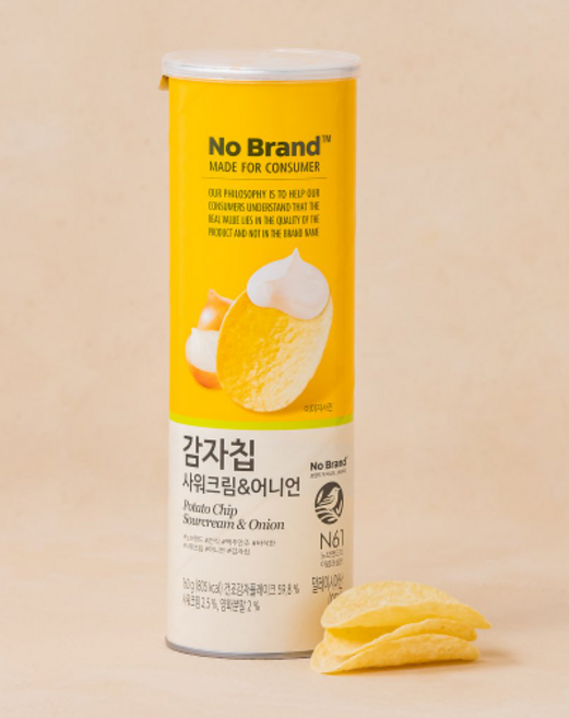 노브랜드 감자칩 샤워크림 앤 어니언 160g, 4개
