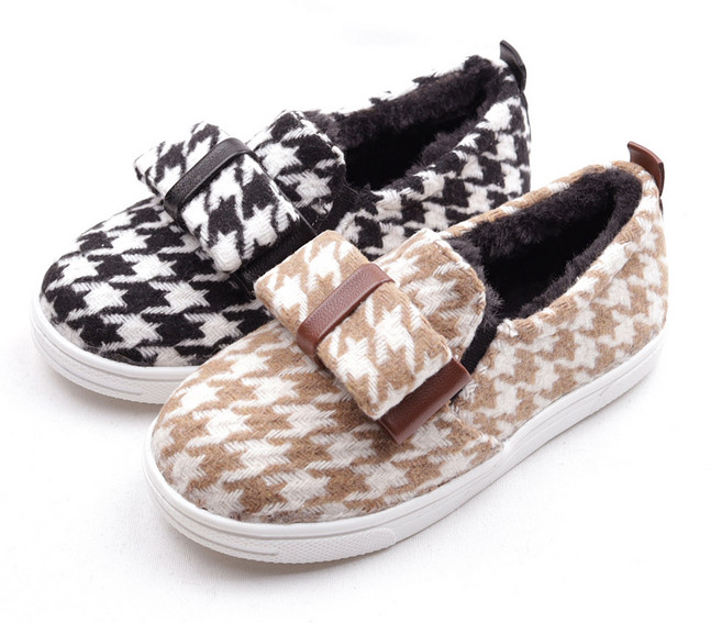 쁘띠 션 리본 털 슬립온 털단화 유아겨울운동화