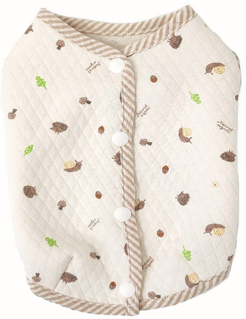 강아지조끼 오가닉 순면 피부알러지케어, 도치의소풍 Natural, 1개