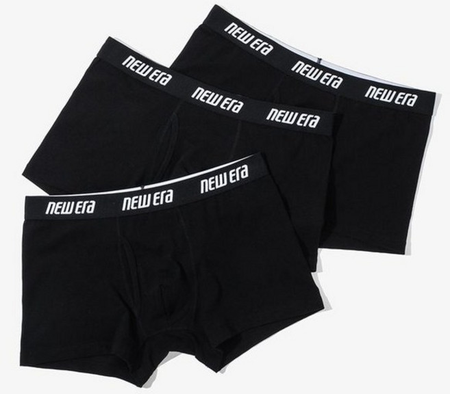 NEW ERA 미들 드로즈 언더웨어 3팩 블랙 14628656 378290