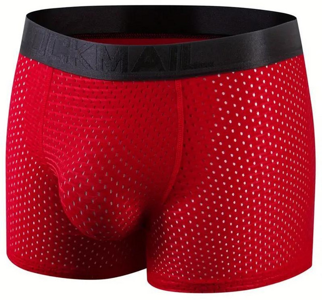 남성 사각팬티 일체쿠션 힙업 통풍메쉬 심리스 팬티 자전거 남성 보정 볼륨