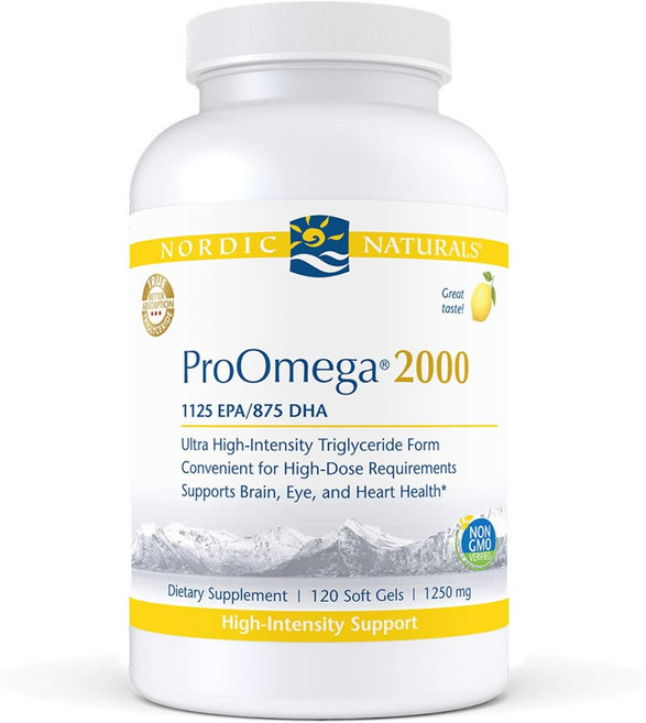 [정품보장]노르딕내추럴 프로오메가 피쉬오일 1250mg Nordic Naturals 120정 X 1병, 1개