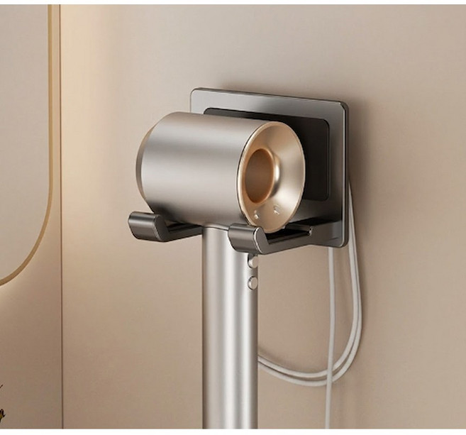 치트몰 무타공 강력 접착 드라이기 거치대, 1개, 그레이