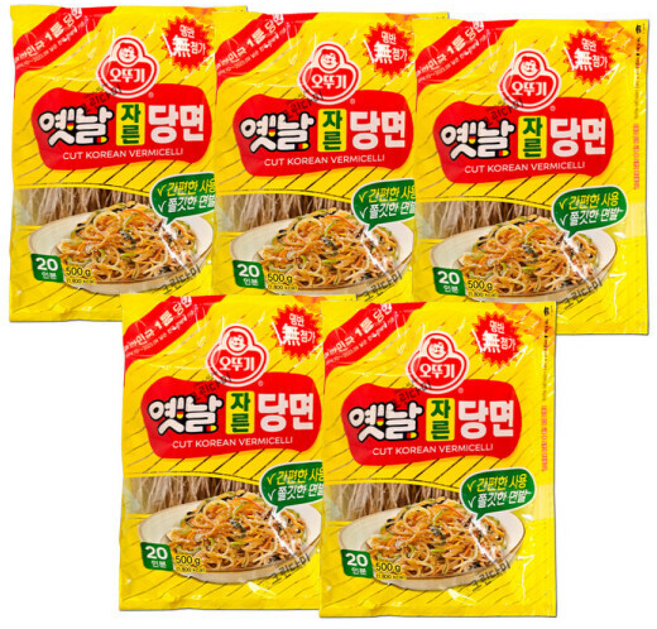 오뚜기 오뚜기 옛날 자른 당면, 500g, 5개