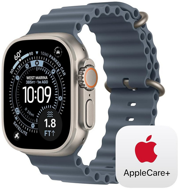 Apple Watch 울트라 3 [GPS 셀룰러 49mm] 러닝 및 멀티스포츠 스마트워치 / 러그드 티타늄 케이스 / 블랙 밴드 위성 통신 건강 및 추적 기능, 6 Natural Titanium Case with A, One Size, Without AppleCare+