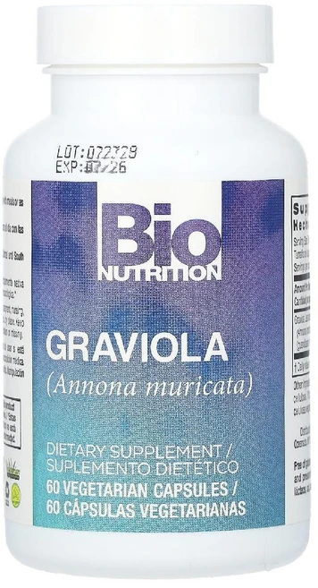 바이오뉴트리션 그라비올라 Graviola annona muricata 750mg 베지캡슐 60정, 1개 - 쿠팡