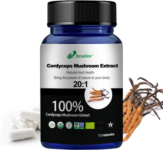 동충하초 추출물 캡슐 20:1 고농축 자연 유래 버섯 포뮬러, 2개, 120회분