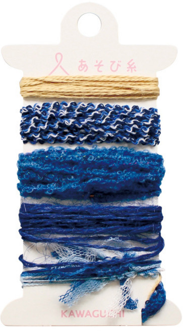 미니 손뜨개 DIY 키트 직조기 니팅머신 태교 취미 뜨개질 베틀 공예, 손뜨개 실(블루), 1개