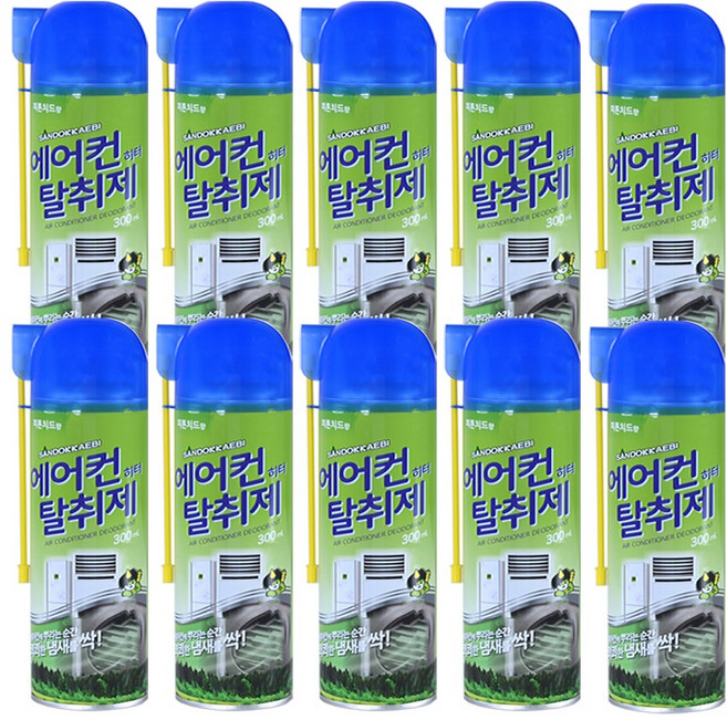 산도깨비 에어컨 탈취제 스프레이, 10개, 300L