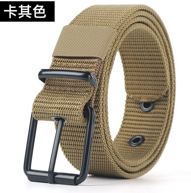 多孔帆布腰帶針釦皮帶學生青年韓版百搭牛仔褲戶外軍訓褲皮帶