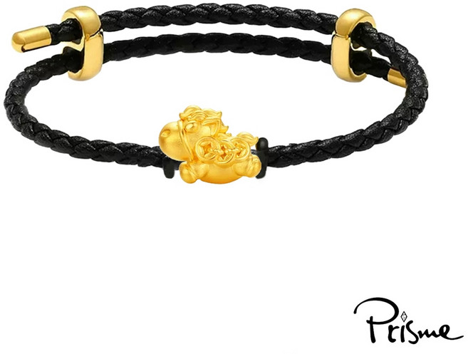 Prisme Gold 男士黃金手環 (金重約0.08錢)